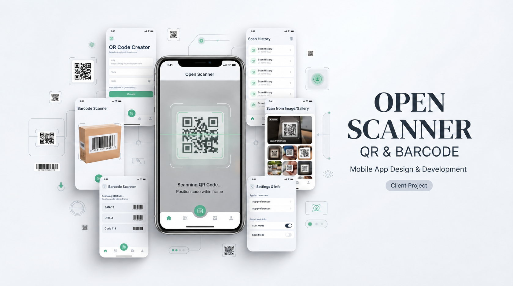 Open Scanner QR and barcode mobile application
