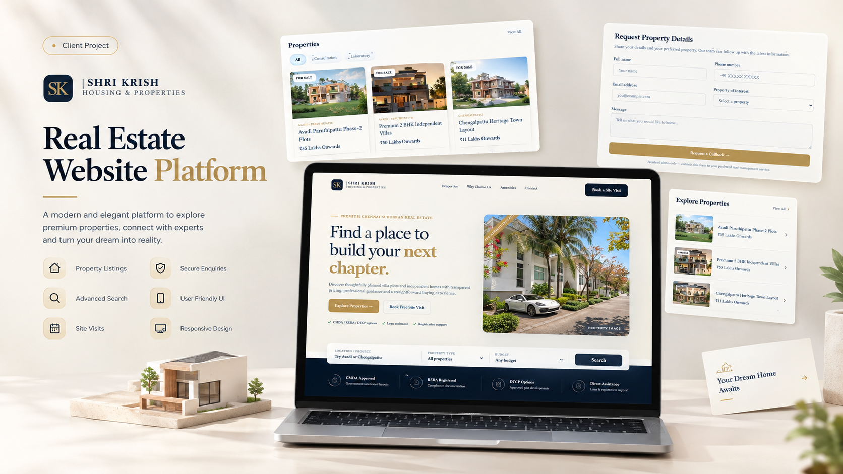 Real estate website platform